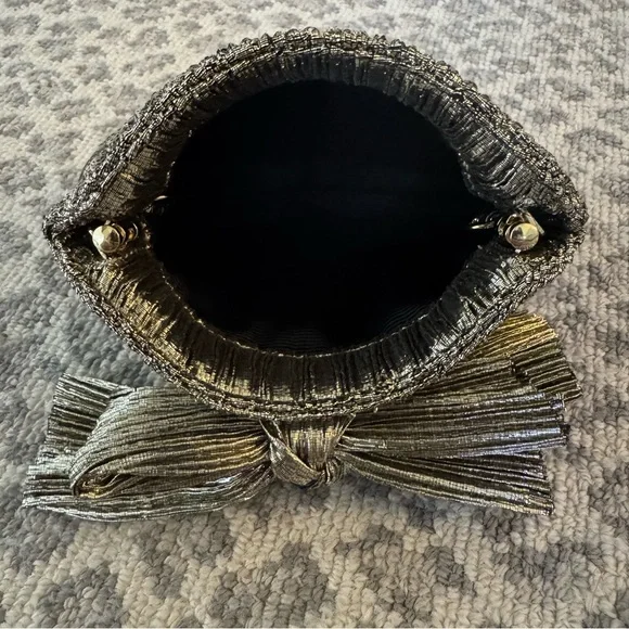 Loeffler Randall Gold Bow Clutch - Picture 5 of 9